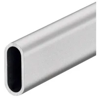 Bøjlestang OVA 30 x 14 - aluminium - sølvfarvet