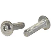 Buttonhead skrue m/ flange - M4 Fuldgevind - [ISO 7380-2] - El-galv