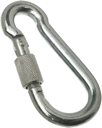 Karabinhage m/lås galv. 5×50mm