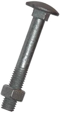 NKT bræddebolt m/møtrik 4.6 FZV M10×140, 25stk